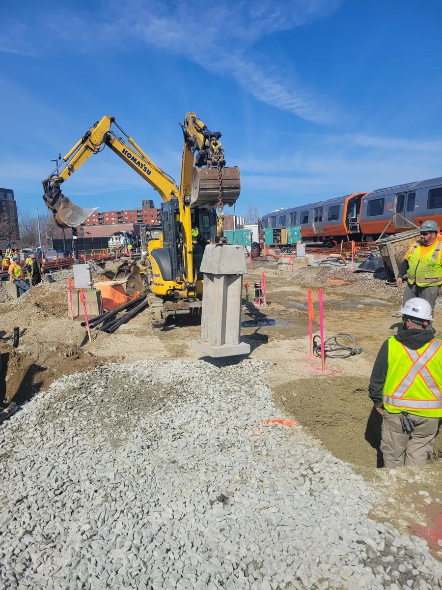 DPS-1A precast flasher foundation — site photo 2