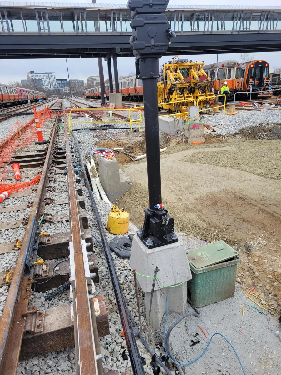 DPS-1A precast flasher foundation — site photo 3