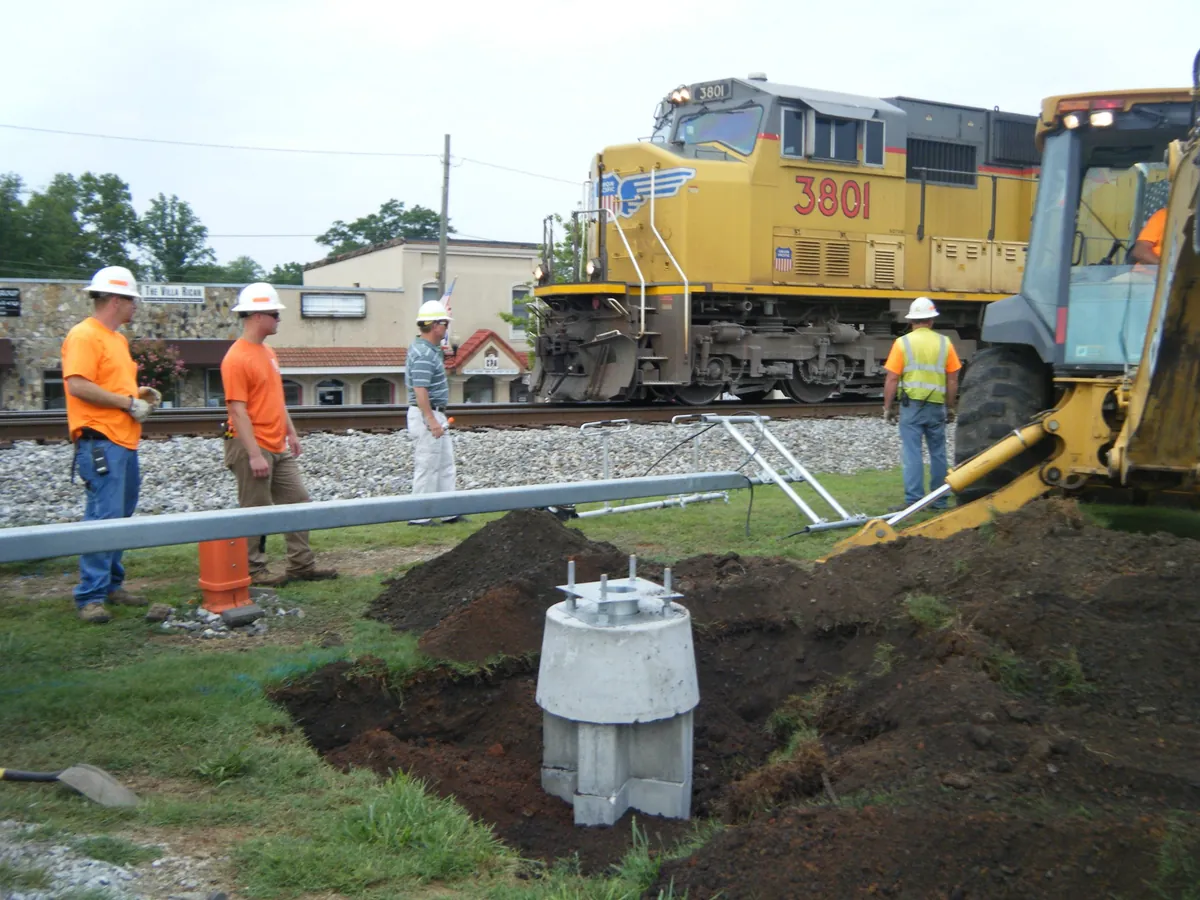 TF-2A 4X4 precast communication tower foundation — site photo 3