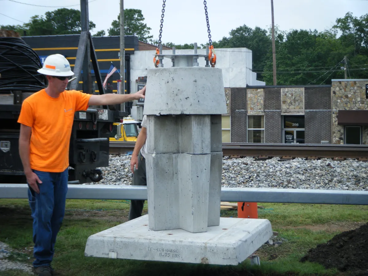TF-2A 4X4 precast communication tower foundation — product photo